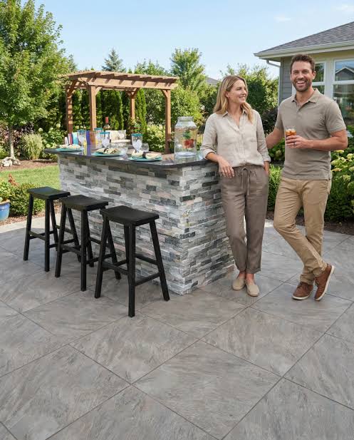 Patio bar setup — outdoor living