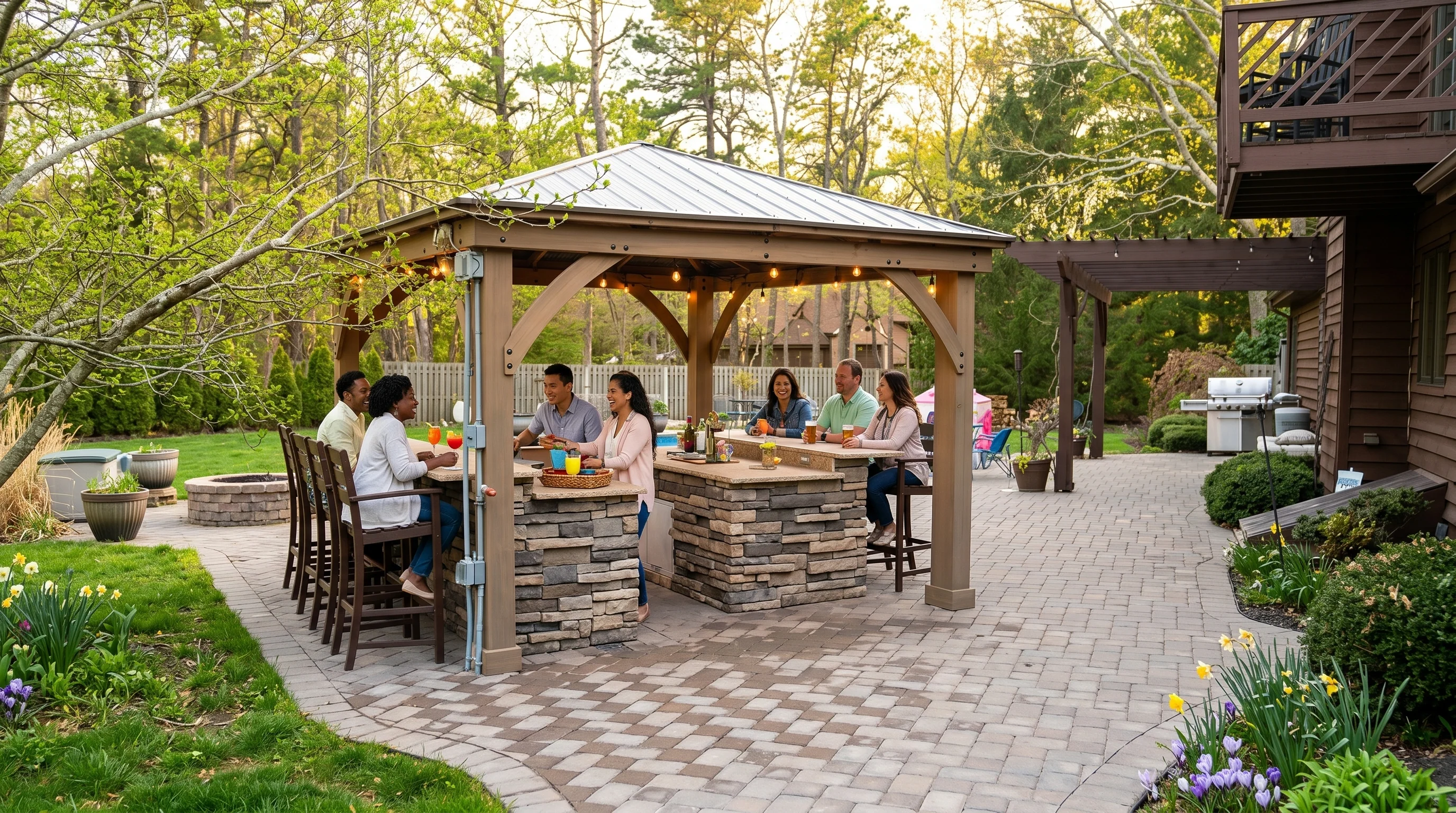 Outdoor bar set — customer delivery
