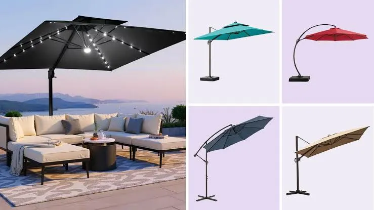 Custom umbrella canopy fabric and colour selection