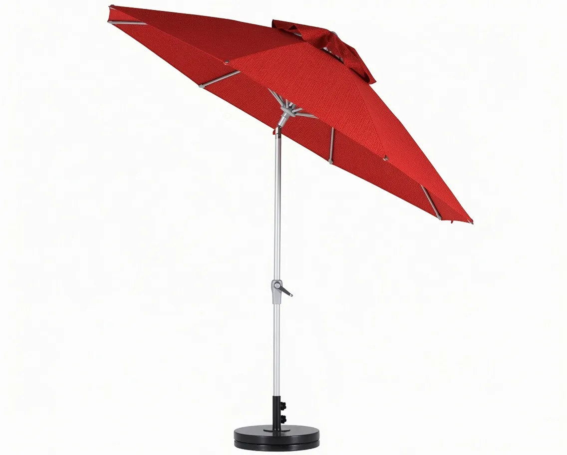 Custom market umbrella — centre-pole push-up tilt outdoor shade