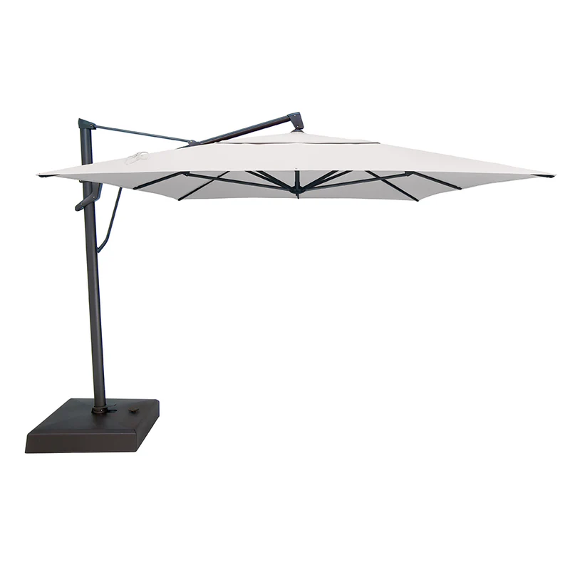 Custom cantilever patio umbrella — side-post rotating outdoor shade