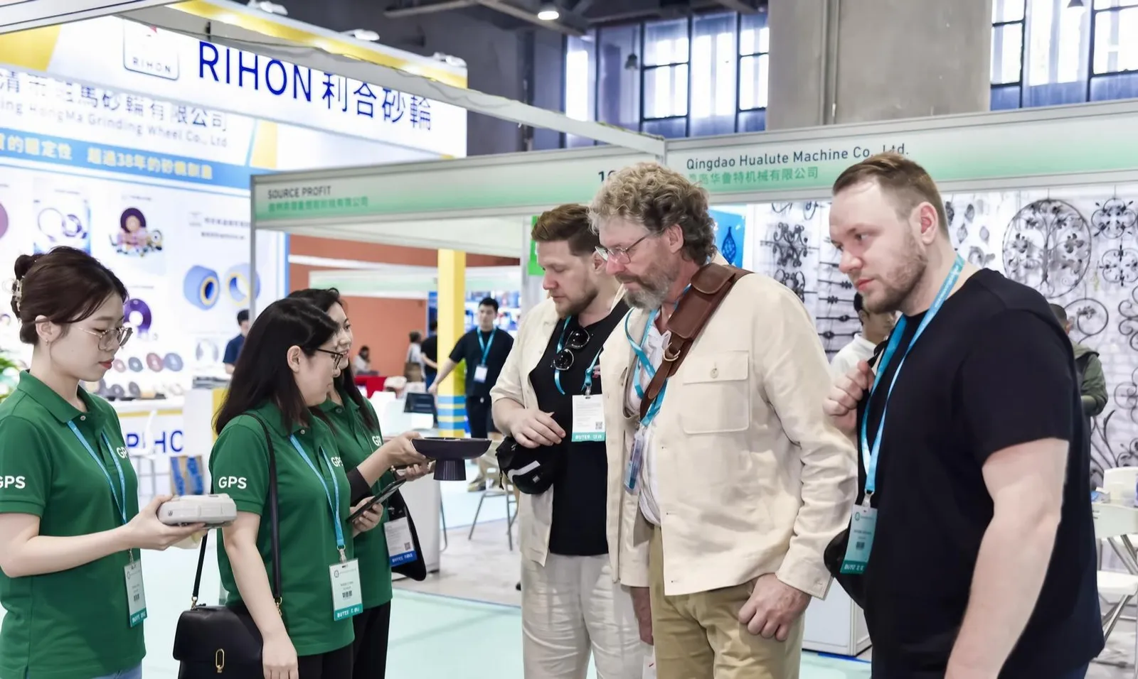 Walking the exhibition floor during supplier visits