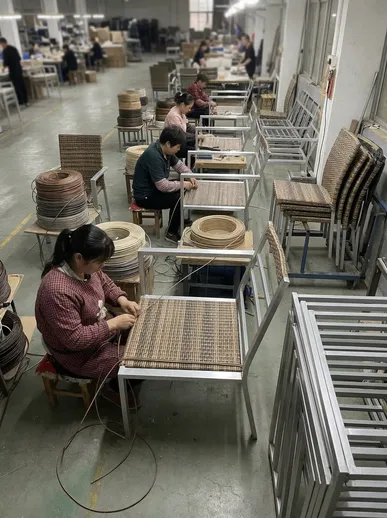 Outdoor furniture material selection and handcraft production