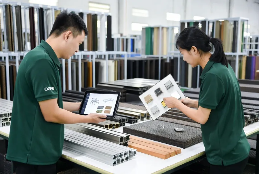 Outdoor furniture material selection and handcraft production