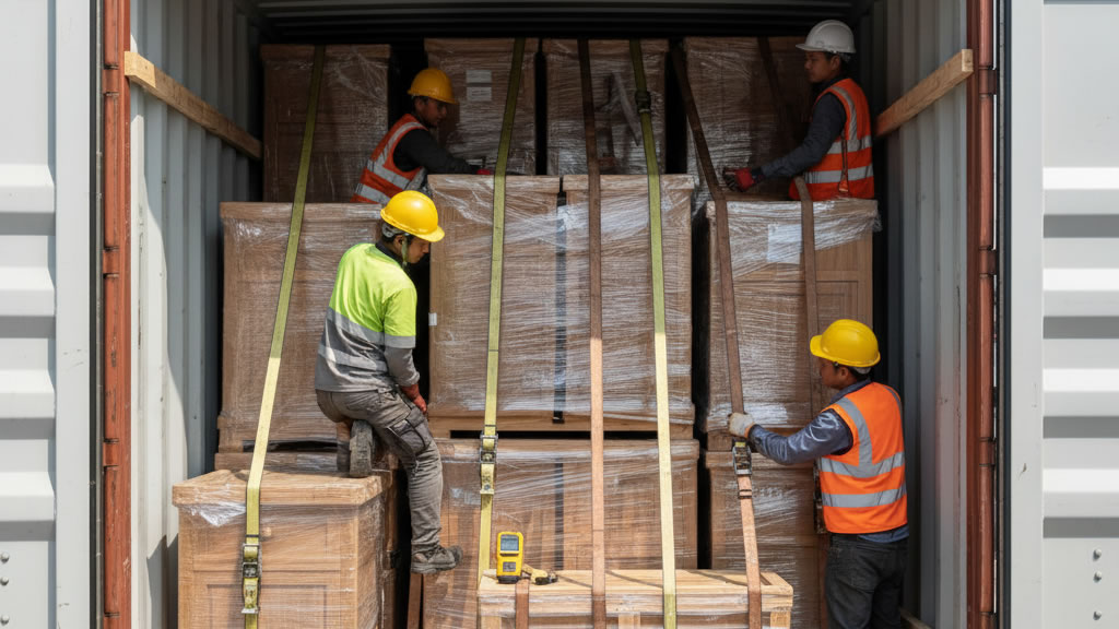 Patio furniture packaging and container loading logistics