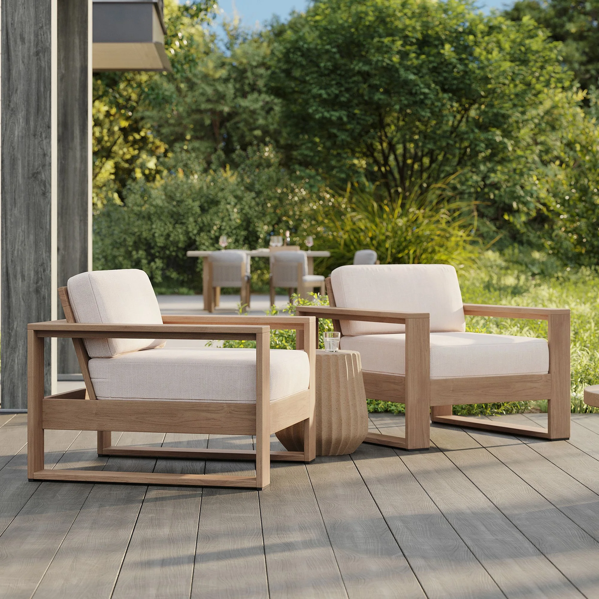 Patio sofa — outdoor sectional with weather-resistant cushions