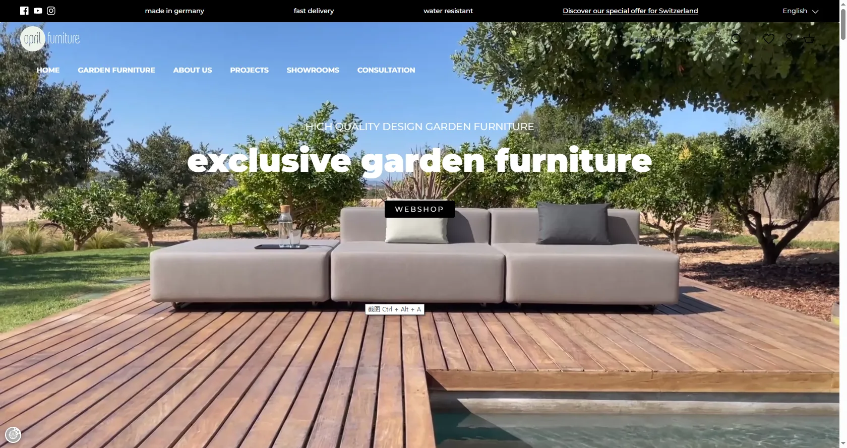 April Furniture weather-resistant outdoor lounge furniture manufacturer Germany