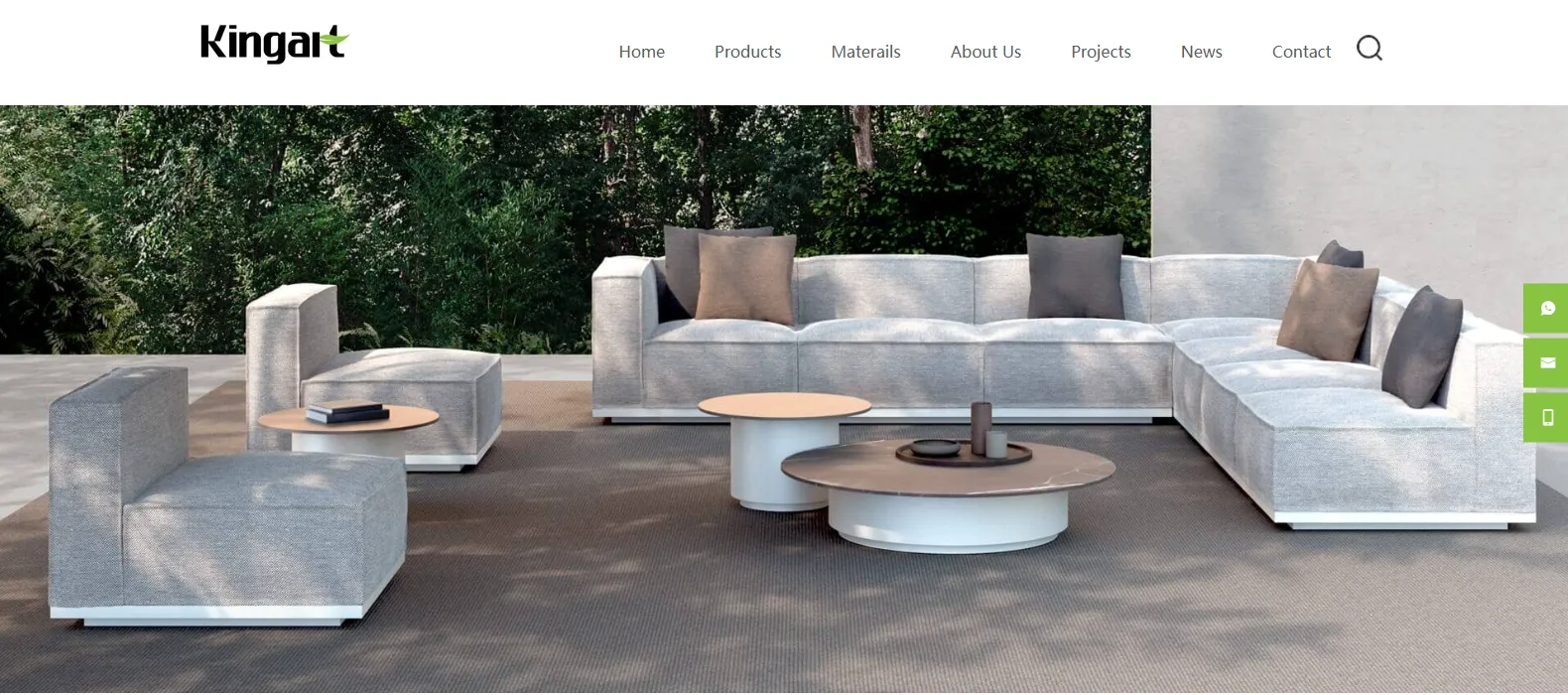 King Arts Outdoor Furniture aluminium frames and powder coating, Foshan