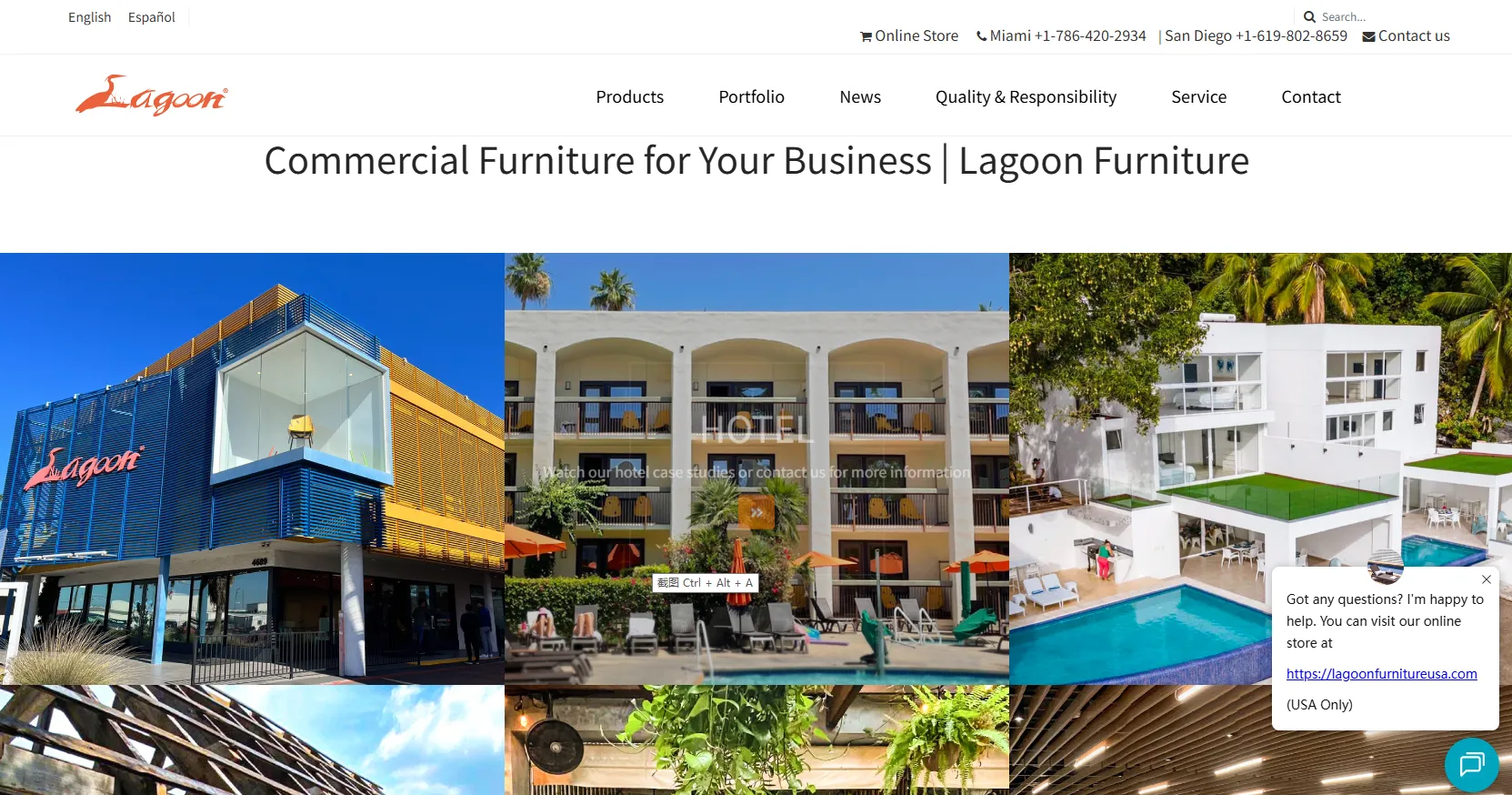 LAGOON commercial hospitality outdoor furniture US brand Mexico manufacturing
