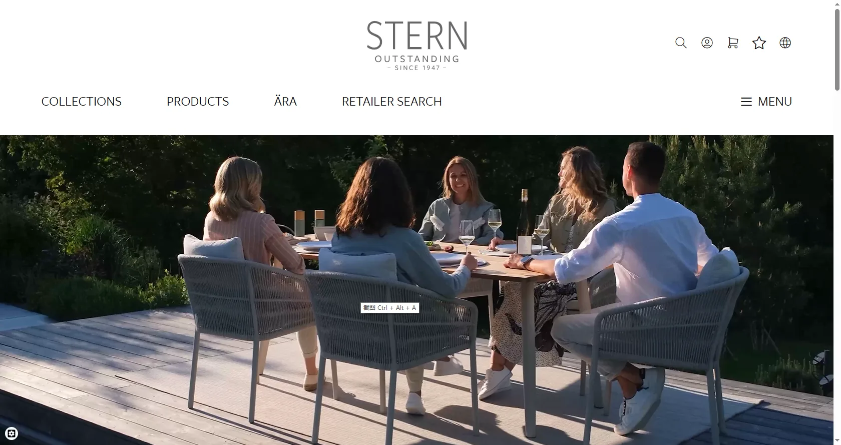 STERN German outdoor furniture brand aluminum and mixed materials