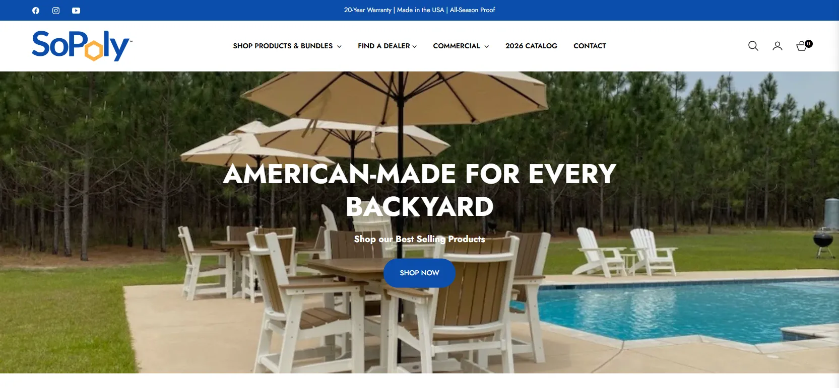 SoPoly recycled HDPE poly lumber outdoor furniture manufacturer Eastman Georgia