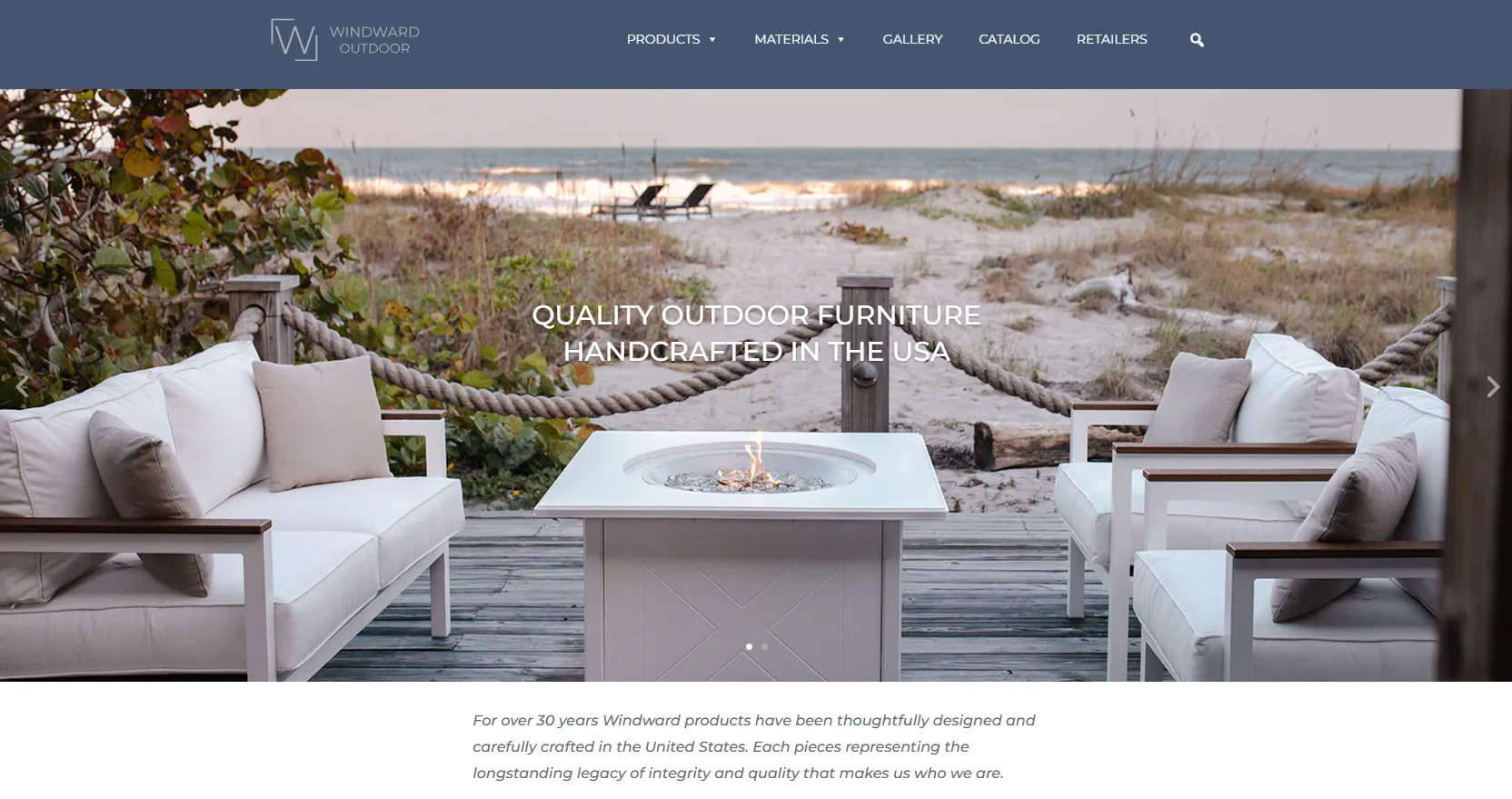 Windward Outdoor sling aluminum commercial furniture made in USA