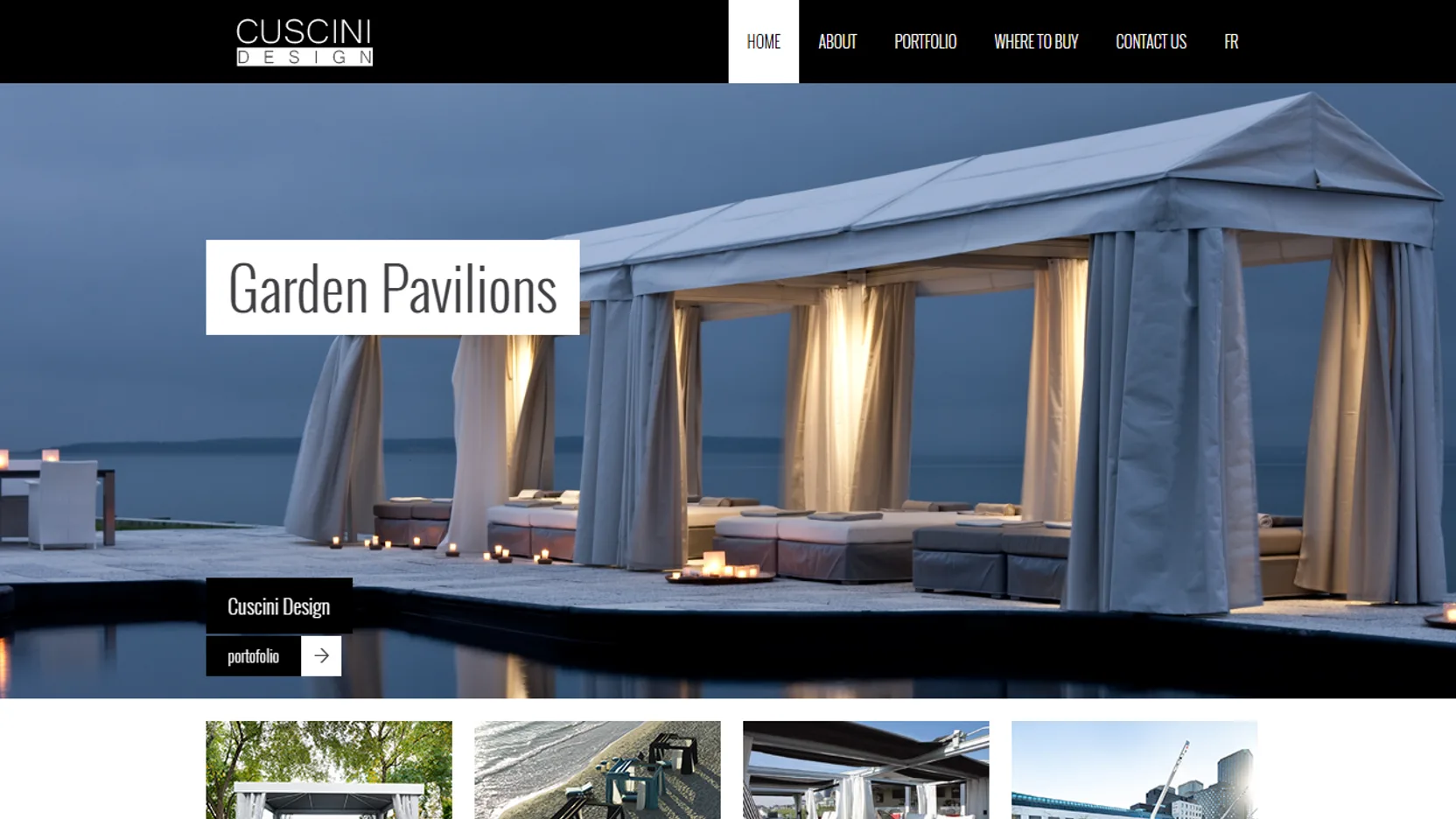 Cuscini Design Quebec hospitality terrace and shade structures
