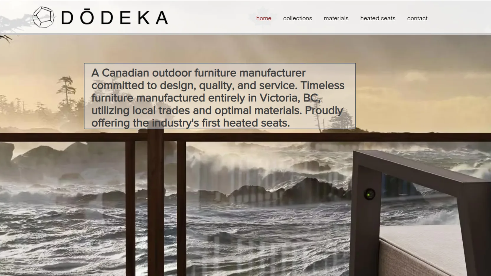 Dodeka custom luxury patio furniture manufacturer Canada