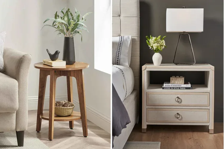 Material and finish durability comparison for nightstand and bedside table surfaces