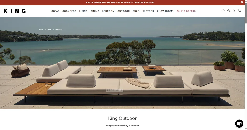 King Furniture premium commercial outdoor lounge system