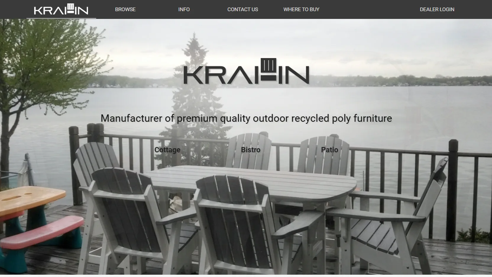 Krahn Outdoor recycled poly furniture harsh Canadian weather