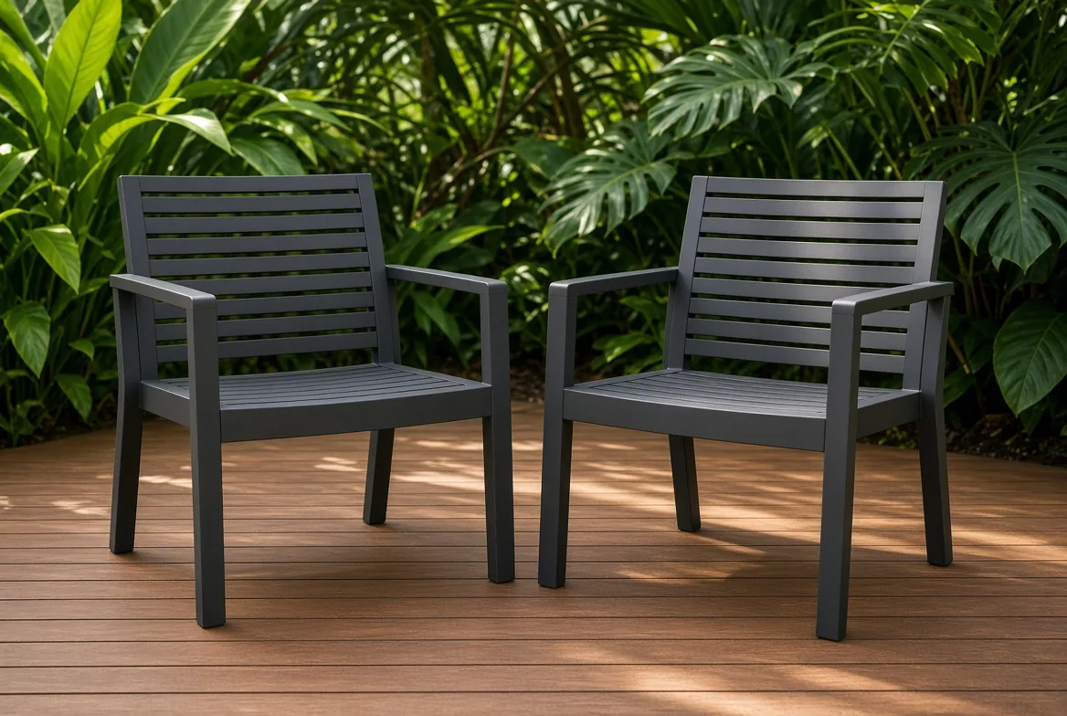 Flat and satin patio chair finishes compared for commercial use