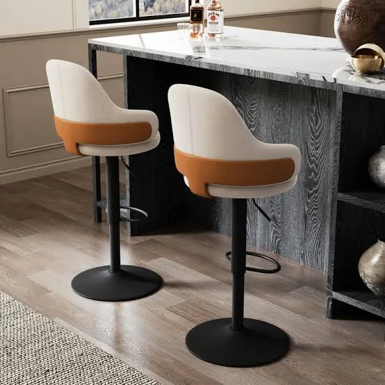 Swivel commercial bar stool with memory-return and sealed ball bearings