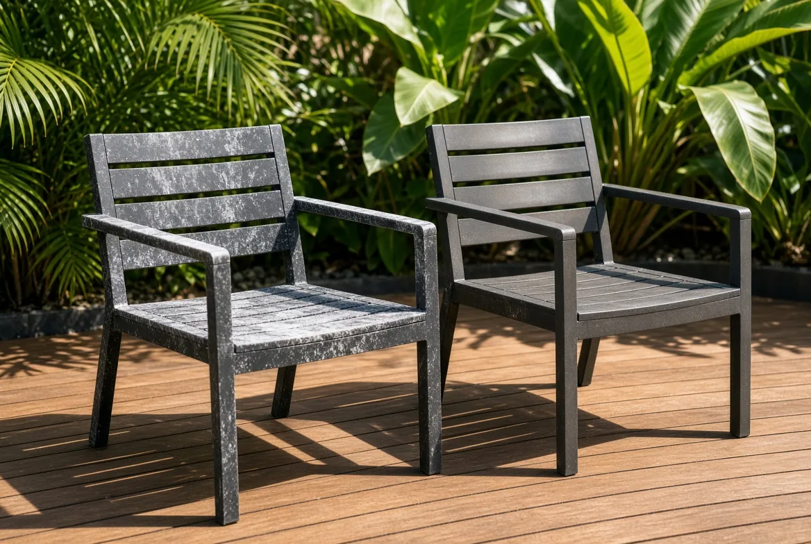 UV resistance and chalking comparison on flat and satin patio chair finishes