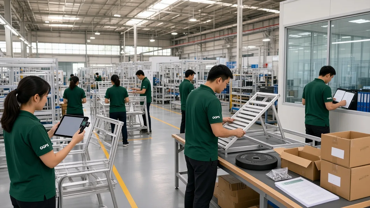 OGPSGroup staff inspecting furniture on the production line