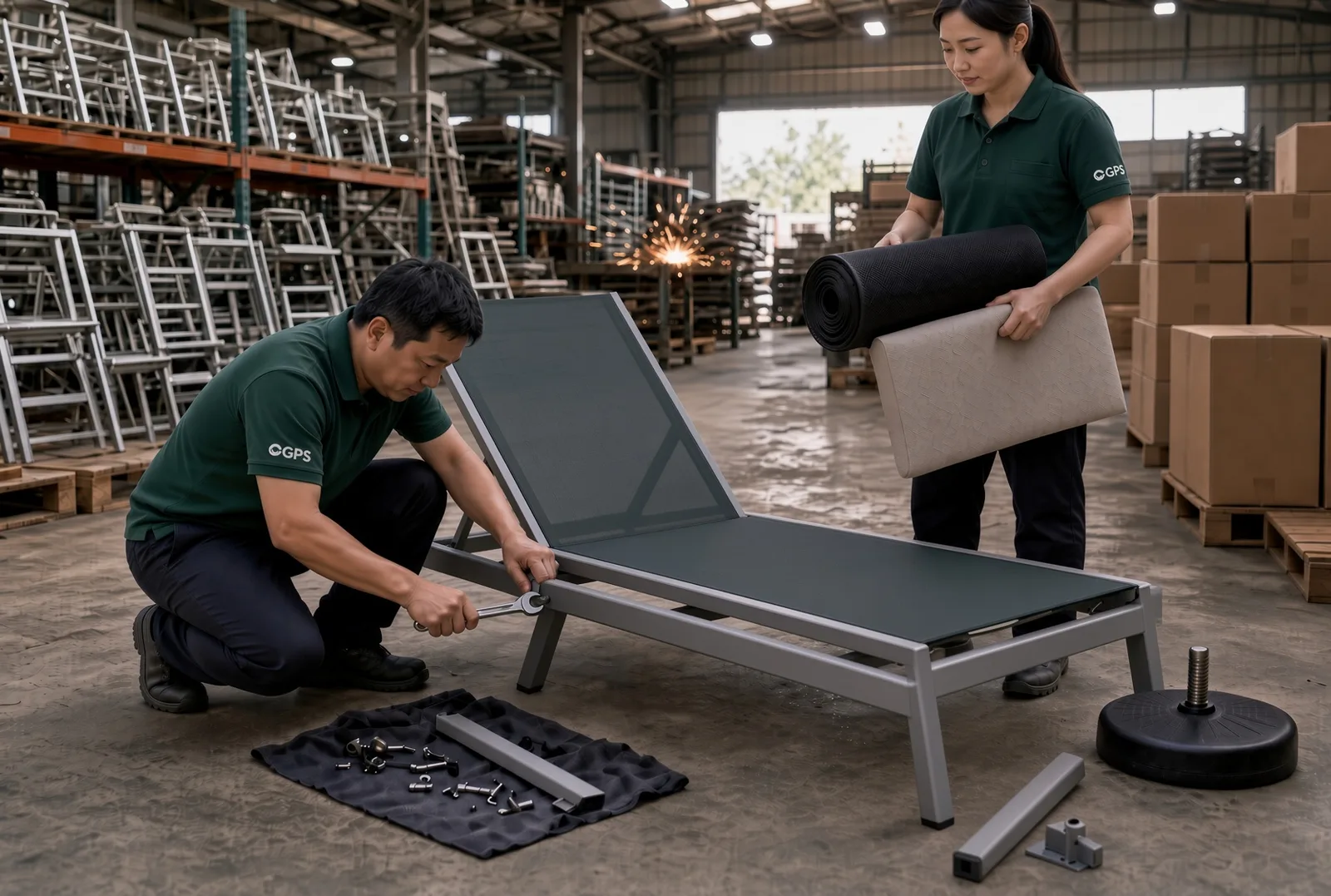 Replacement parts program for hospitality outdoor furniture