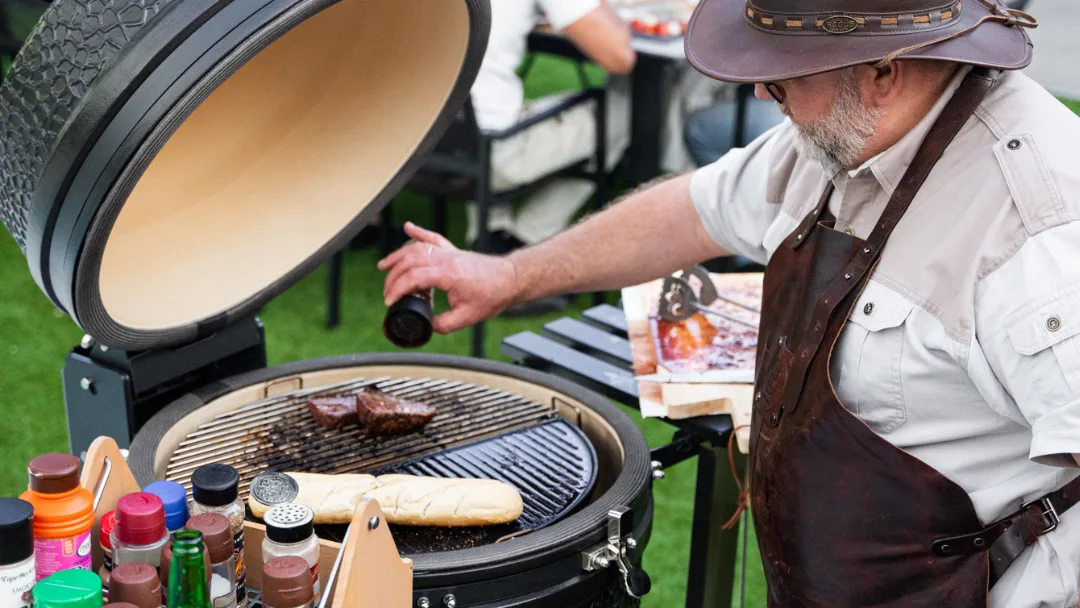 Kamado grill assembly and component setup guide — OGPS manufactured quality