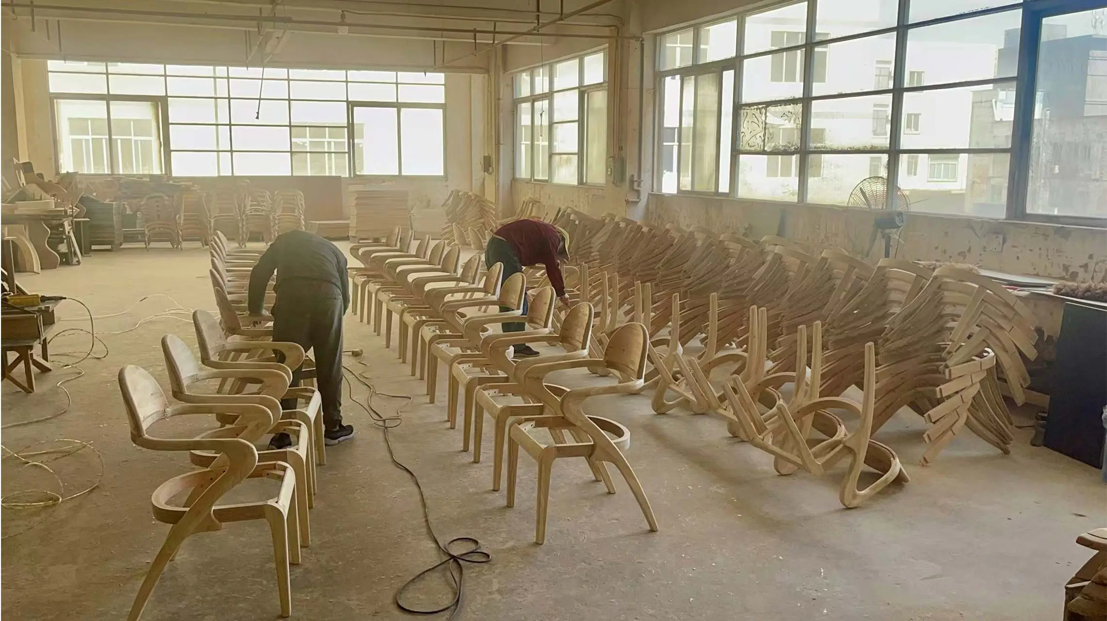 Outdoor chair powder coating, weaving, and surface treatment quality control