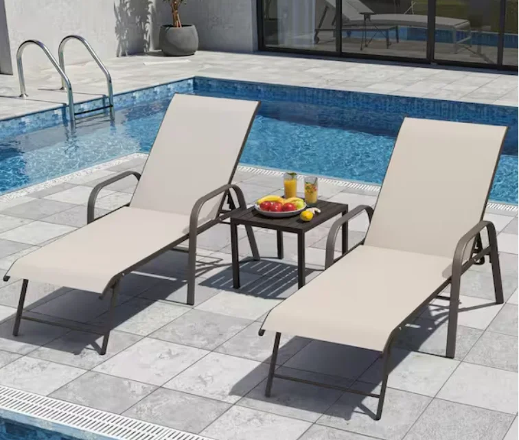 Aluminum Patio Leisure Chairs — stackable outdoor dining seating