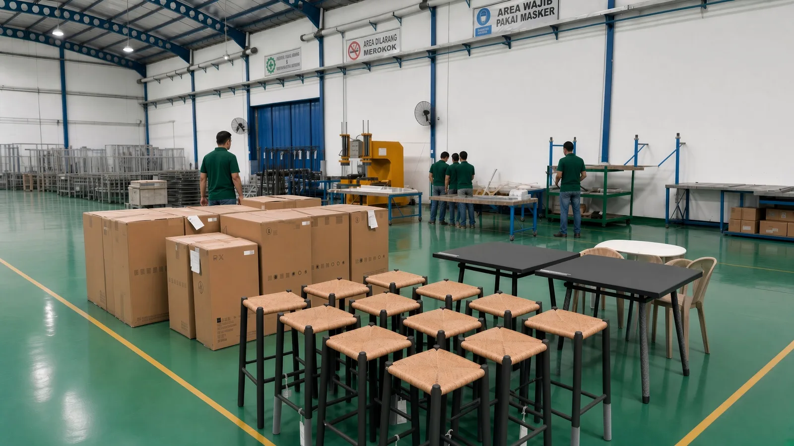 Outdoor furniture production workshop