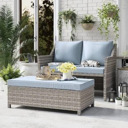 Custom outdoor loveseat — compact 2-seater patio sofa